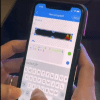 a person holding a phone