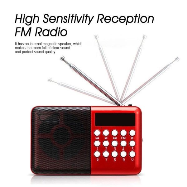 a red and black radio